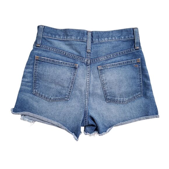 Madewell The Perfect Jean Short Womens 26 Denim High Rise Cut off Raw Frayed Hem - Picture 6 of 7